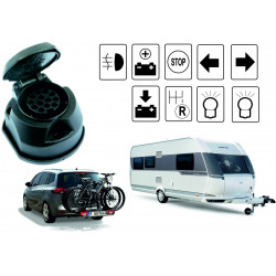 13 PIN - Univerzální elektroinstalace (s modulem) pro tažné zařízení (se spátečkou, stálym proudem a dobíjením)